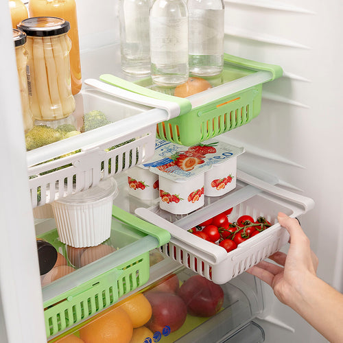Klarraum Frischefach – ausziehbare Kühlschrank-Organizer im 2er-Set